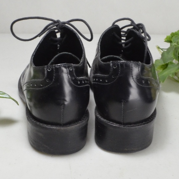 Bama - black/silver leather oxfords - Picture 3 of 6